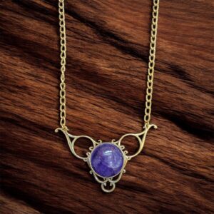 Enchanted Art Nouveau Purple Cabochon Necklace